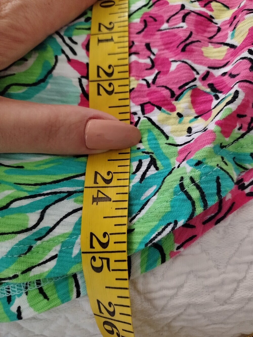 Lilly Pulitzer Spike the Punch Cassie Slub Cotton Long Sleeve Tee Sz M - Picture 8 of 8